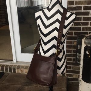 Vintage brown leather Coach purse